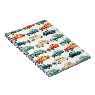 Cartoon Classic Cars Notebook Notizblock