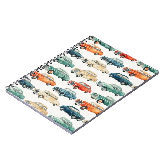 Cartoon Classic Cars Notebook Notizblock (Linke Seite)