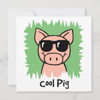 Cartoon Clip Art Coole Schweinsunglille Junge Gebu Einladung