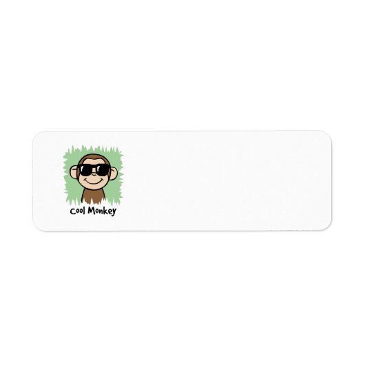 Cartoon Clip Art Cooler Affe mit Sonnenbrille (Vorne)