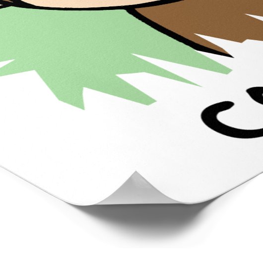 Cartoon Clip Art Cooler Affe mit Sonnenbrille Poster (Ecke)