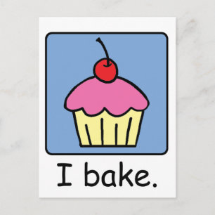 Cartoon Clip Art Cupcake Dessert Rosa Zuckerguss Postkarte