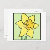 Cartoon Clip Art Daffodische Frühlingsgarten Blume Postkarte (Vorne/Hinten)
