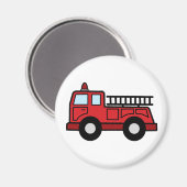 Cartoon Clip Art Firetruck Emergency Vehicle Truck Magnet (Vorderseite/Rückseite)