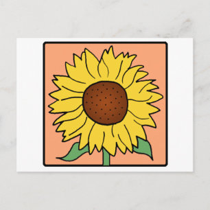Cartoon Clip Art Garden Sommer Sonnenblumen Blume Postkarte