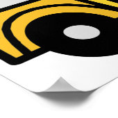 Cartoon Clip Art mit einem Baukasten Poster (Ecke)