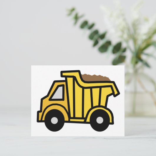 Cartoon Clip Art mit einem Baukasten Postkarte (Stehend Vorderseite)