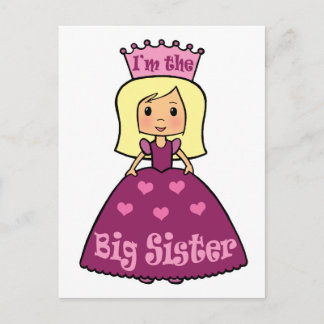 Cartoon Clip Art Niedlich Big Sister Princess Hear Postkarte