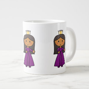 Cartoon Clip Art Niedlich Princess mit Tiara Jumbo-Tasse