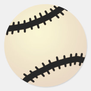 Cartoon Clip Art Sports, Baseball, Blue Background Runder Aufkleber