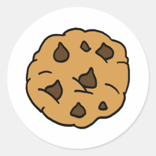 Cartoon Clipart HUGE Chocolate Chip Cookie Dessert Runder Aufkleber