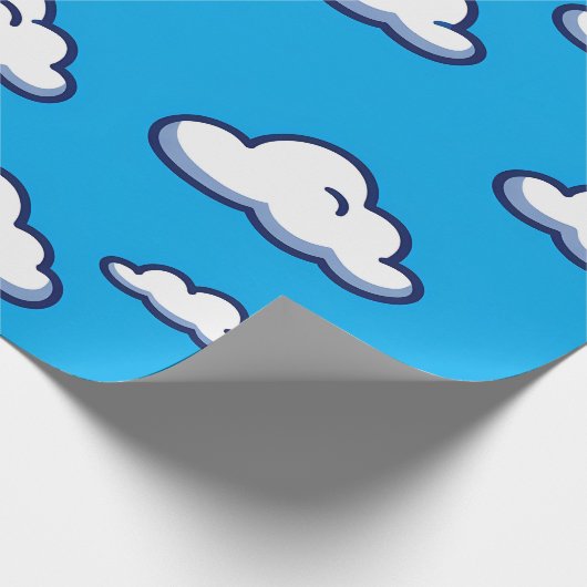Cartoon Cloud Pattern – Seamless Sky Design Geschenkpapier (Ecke)
