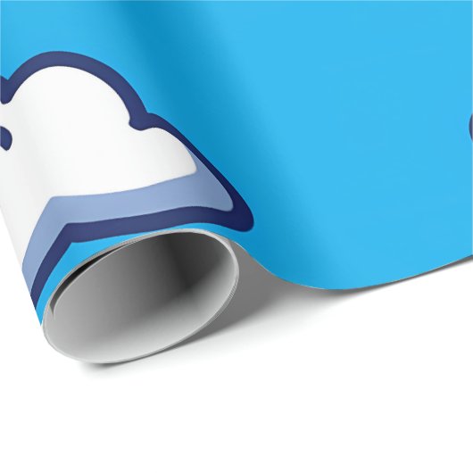 Cartoon Cloud Pattern – Seamless Sky Design Geschenkpapier (Rolleneckpunkt)