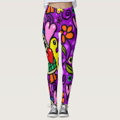 Cartoon-Clowgesicht Leggings (Vorderseite)