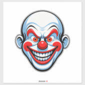Cartoon Clown Face Aufkleber (Blatt)