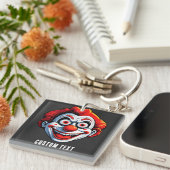 Cartoon Clown Face Schlüsselanhänger (Vorderseite rechts)