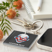 Cartoon Clown Face Schlüsselanhänger (Vorderseite rechts)