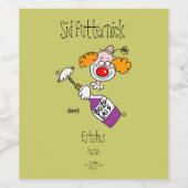 Cartoon Clown Homemade Beaujolais Funny Weinetikett (Einzelnes Label)