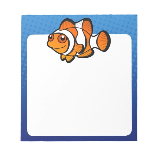 Cartoon Clownfisch Notizblock (Vorderseite)