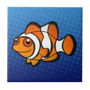 Cartoon Clownfish Fliese