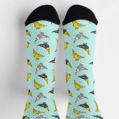 Cartoon Cockatiel-Muster Socken (Oben)