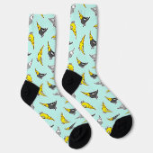 Cartoon Cockatiel-Muster Socken (Rechts)