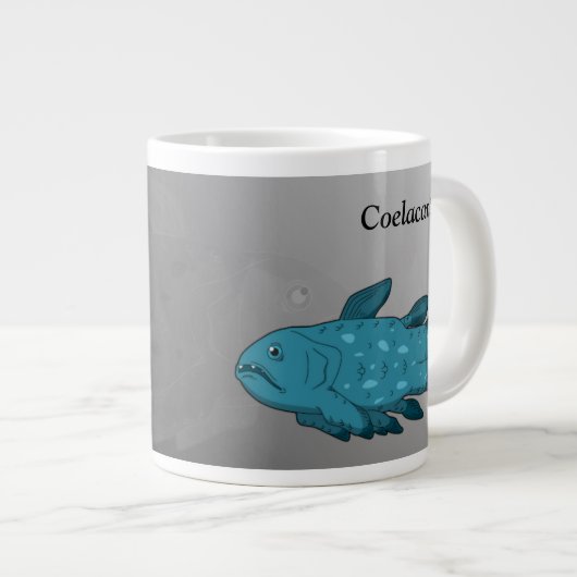 Cartoon Coelacanth Jumbo-Tasse (Vorderseite Rechts)