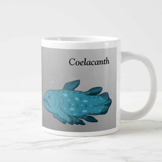 Cartoon Coelacanth Jumbo-Tasse (Rechts)