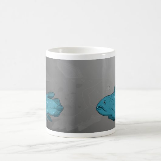 Cartoon Coelacanth Kaffeetasse (Mittel)