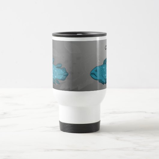 Cartoon Coelacanth Reisebecher (Mittel)