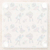 Cartoon Coffee Bean Dance Party Glasuntersetzer (Rückseite)