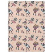 Cartoon Coffee Bean Dance Party Klemmbrett (Rückseite)