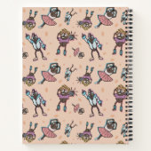 Cartoon Coffee Bean Dance Party Notizblock (Rückseite)