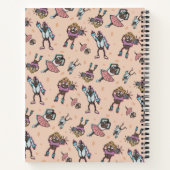 Cartoon Coffee Bean Dance Party Notizblock (Rückseite)