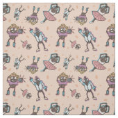Cartoon Coffee Bean Dance Party Stoff (Muster)