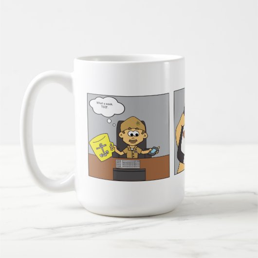 Cartoon Coffee Cup Kaffeetasse (Links)