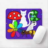 Cartoon Collage Mousepad (Mit Mouse)