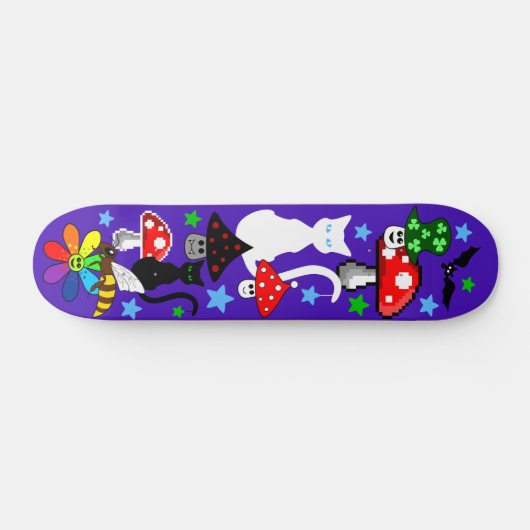 Cartoon Collage Skateboard Deck (Horizontal)
