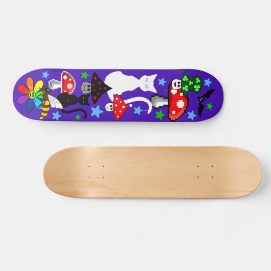 Cartoon Collage Skateboard Deck (Horizontal)