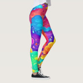 Cartoon Color Burning Art Leggings (Rechts)