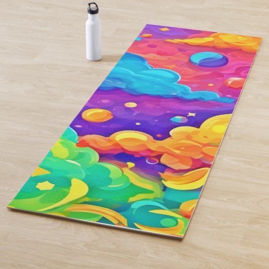 Cartoon Color Burning Art Yogamatte (Beispiel)