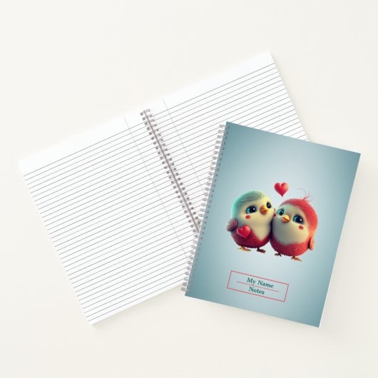 Cartoon Colored Birds Notebook Notizblock (Innenseite)