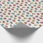 Cartoon Colorful Ladybugs Wrapping Paper Geschenkpapier (Ecke)