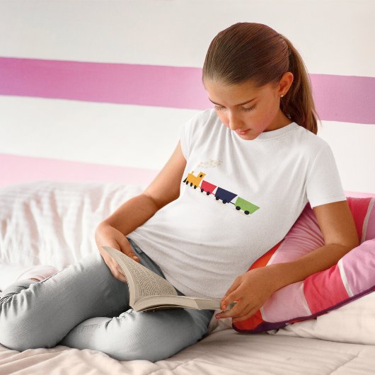 Cartoon Colorful Toy Train T - Shirt