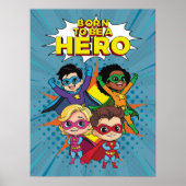 Cartoon Comic Buch Superheld Inspiration Zitat Poster (Vorne)