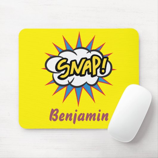 Cartoon Comic Buchmuster hellgelb Mousepad (Mit Mouse)