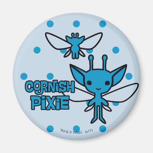 Cartoon-Comic Cornish Pixie Charakter Kunst Magnet (Vorne)