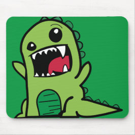 Cartoon-Comic-Dino-Dinosaurier-grün Mousepad
