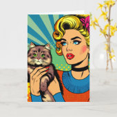Cartoon Comic Pop Kunst, Dichtung und Musik Karte (Gelbe Blume)