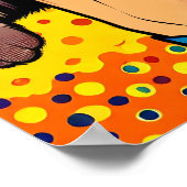 Cartoon Comic Pop Kunst, Dichtung und Musik Poster (Ecke)